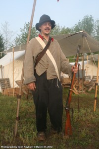 Reenactor Brian Walker and company. Photograph by Newt Rayburn © March 31, 2012