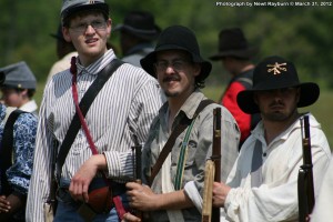 Reenactor Brian Walker and company. Photograph by Newt Rayburn © March 31, 2012