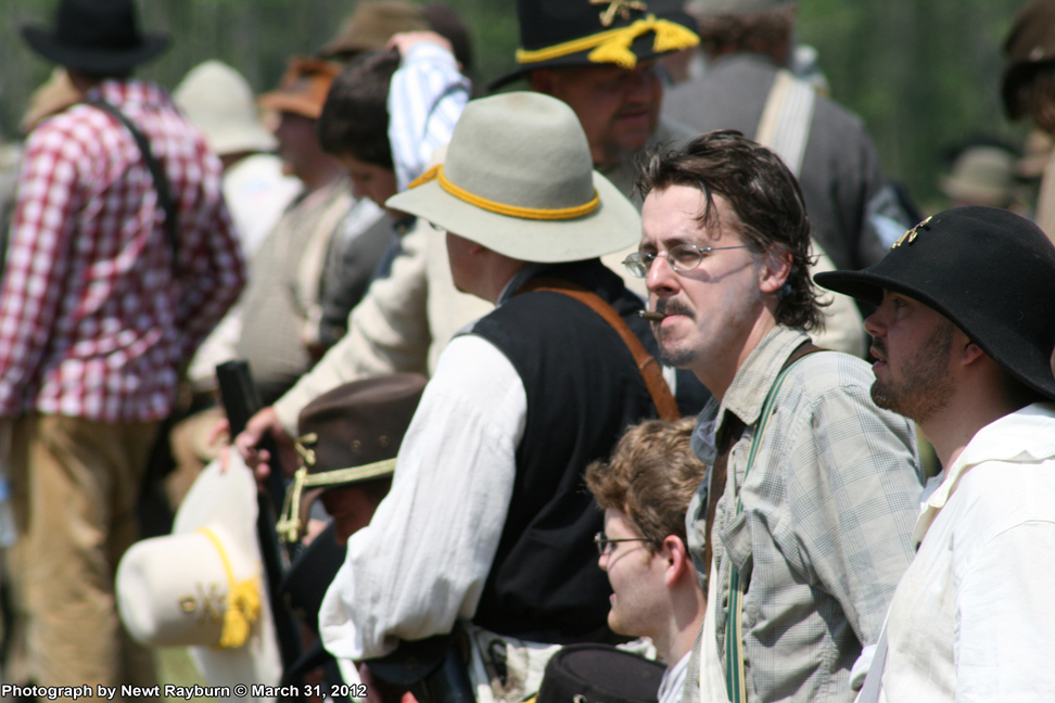 Reenactor Brian Walker. Photograph by Newt Rayburn © March 31, 2012