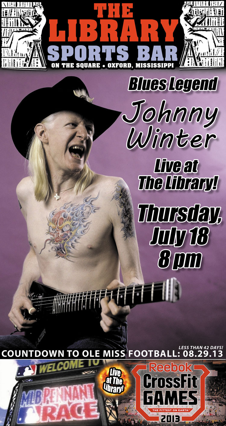 Johnny Winter live at The Library July 18, 2013