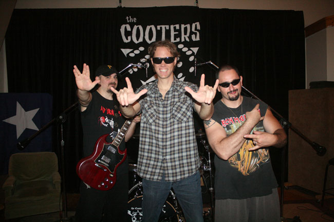 Gentry Webb, Newt Rayburn, and Mikey Namorato of the Oxford, Mississippi rocknroll band, The Cooters. The band will be featured on the March 27, 2014 episode of "Oxford Sounds" on Mississippi Public Broadcasting TV. Photograph by Winn McElroy.