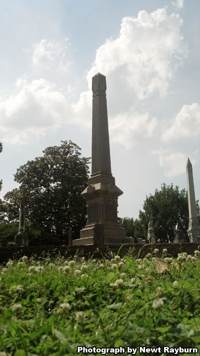 Jacob Thompson's grave in Elmwood Cemetery in Memphis, Tennessee. Photograph by Newt Rayburn.