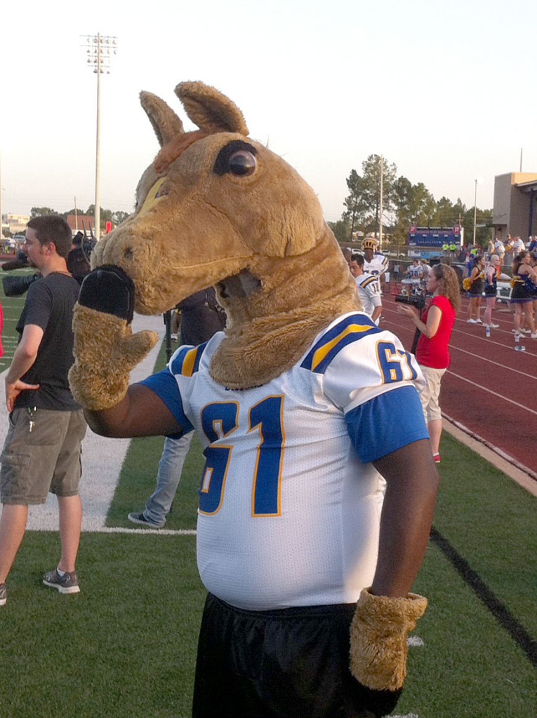 Oxford Chargers mascot. Photograph by Carver Rayburn.