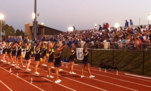 Oxford Chargers Cheerleaders and local fans at the game. Photograph by Carver Rayburn.