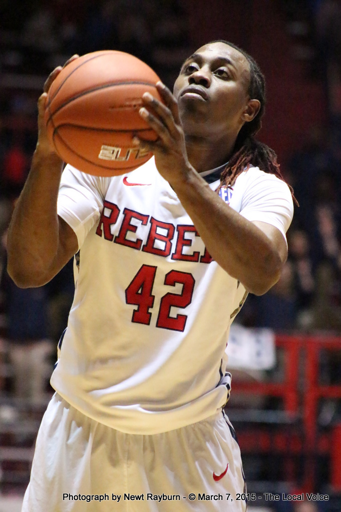 Ole Miss Guard Stefan Moody. Photograph by Newt Rayburn - © 2015 The Local Voice.