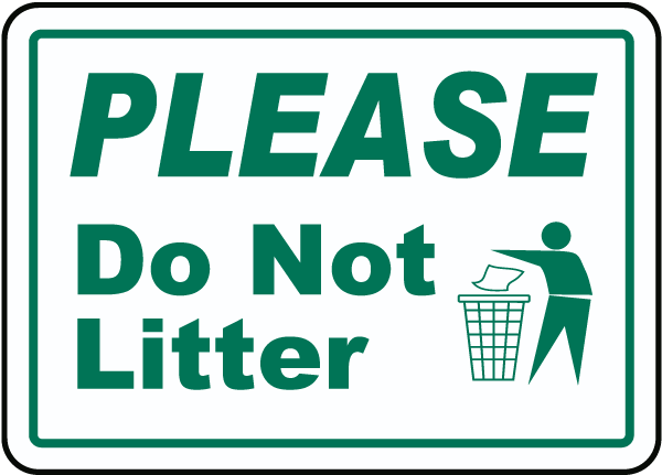 F2681EN-do-not-litter-sign